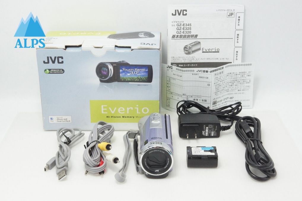 美品 JVC ケンウッド Everio GZ-E345 デジタルビデオカメラ フローラルバイオレット 元箱付 260603ag