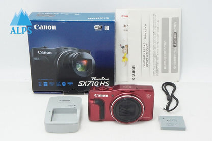 Excellent Condition Canon PowerShot SX710 HS Compact Digital Camera Red with Original Box 260605e
