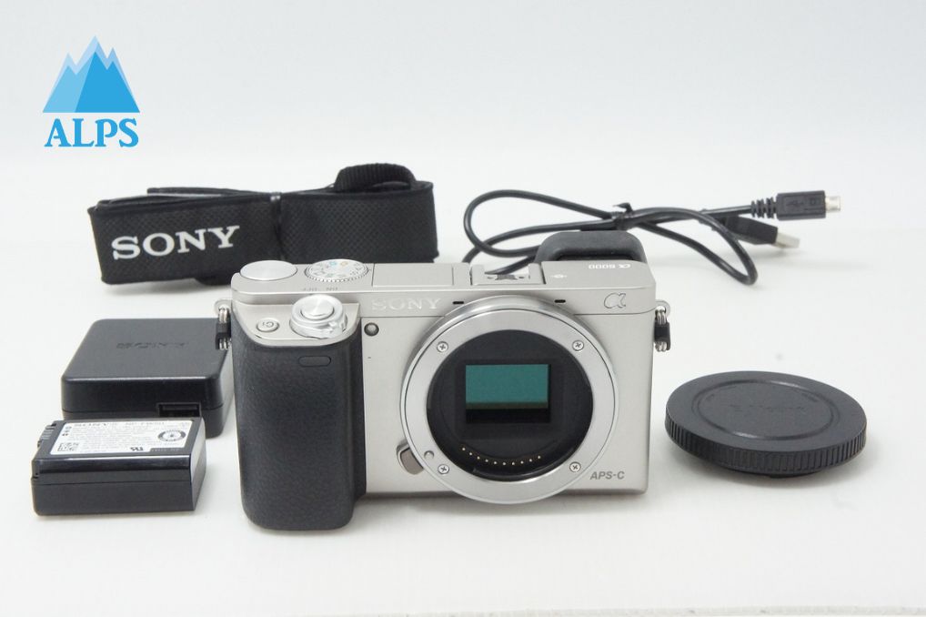 美品 SONY ソニー α6000 ボディ ILCE-6000 ミラーレス一眼カメラ シルバー 260529f