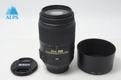 美品 Nikon ニコン AF-S DX NIKKOR 55-300mm F4.5-5.6G ED VR APS-C ズームレンズ フード付 260609b