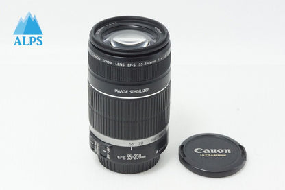 良品 Canon キヤノン EF-S 55-250mm F4-5.6 IS APS-C ズームレンズ 260609h