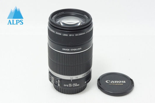 良品 Canon キヤノン EF-S 55-250mm F4-5.6 IS APS-C ズームレンズ 260609h