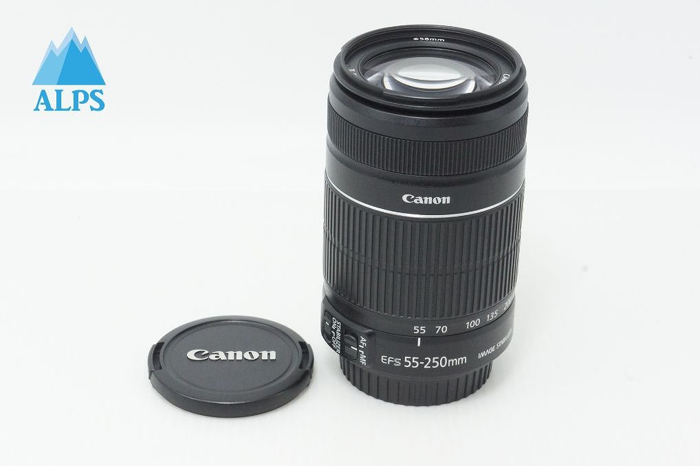 良品 Canon キヤノン EF-S 55-250mm F4-5.6 IS II APS-C ズームレンズ 260610aa