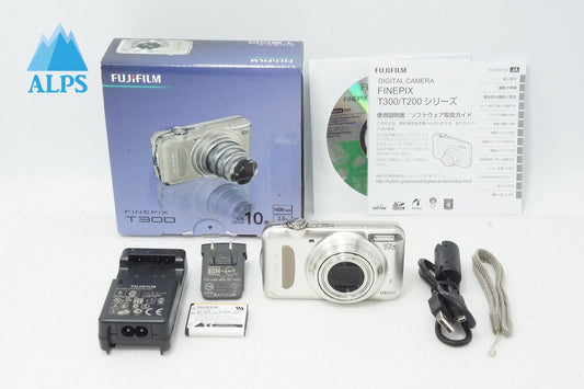 Excellent condition FUJIFILM FinePix T300 Compact Digital Camera Champagne Gold with Original Box 260611o
