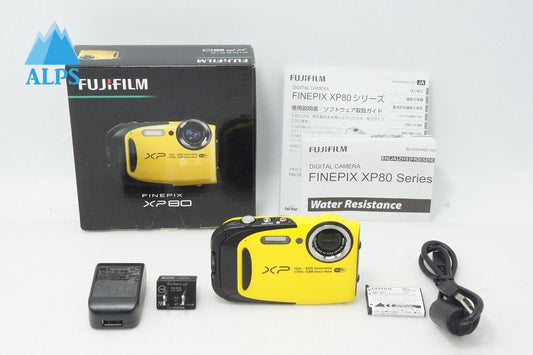 Excellent Condition FUJIFILM FinePix XP80 Compact Digital Camera Yellow with Original Box 260611j