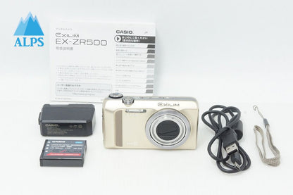 美品 CASIO カシオ HIGH SPEED EXILIM EX-ZR500 コンパクトデジタルカメラ ゴールド 260612ac