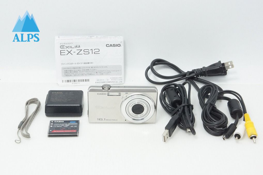 美品 CASIO カシオ EXILIM EX-ZS12 コンパクトデジタルカメラ シルバー 260615a