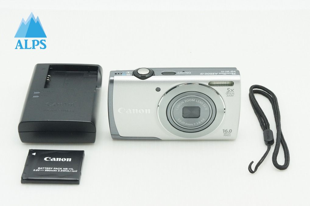 美品 Canon キヤノン PowerShot A3500 IS コンパクトデジタルカメラ シルバー 260221j
