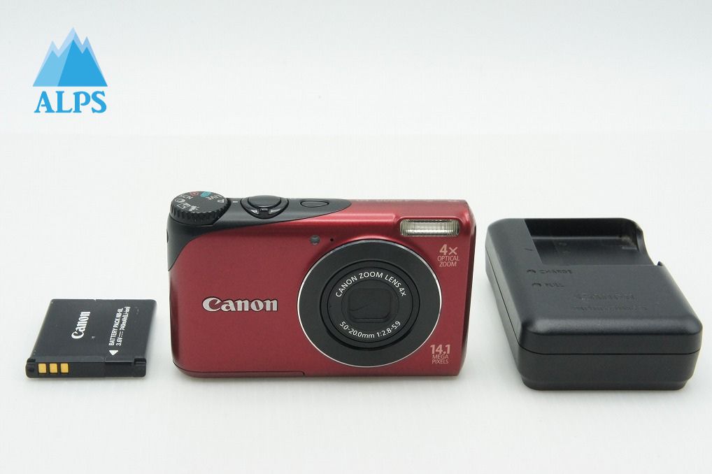 良品 Canon キヤノン PowerShot A2200 コンパクトデジタルカメラ レッド 260221i