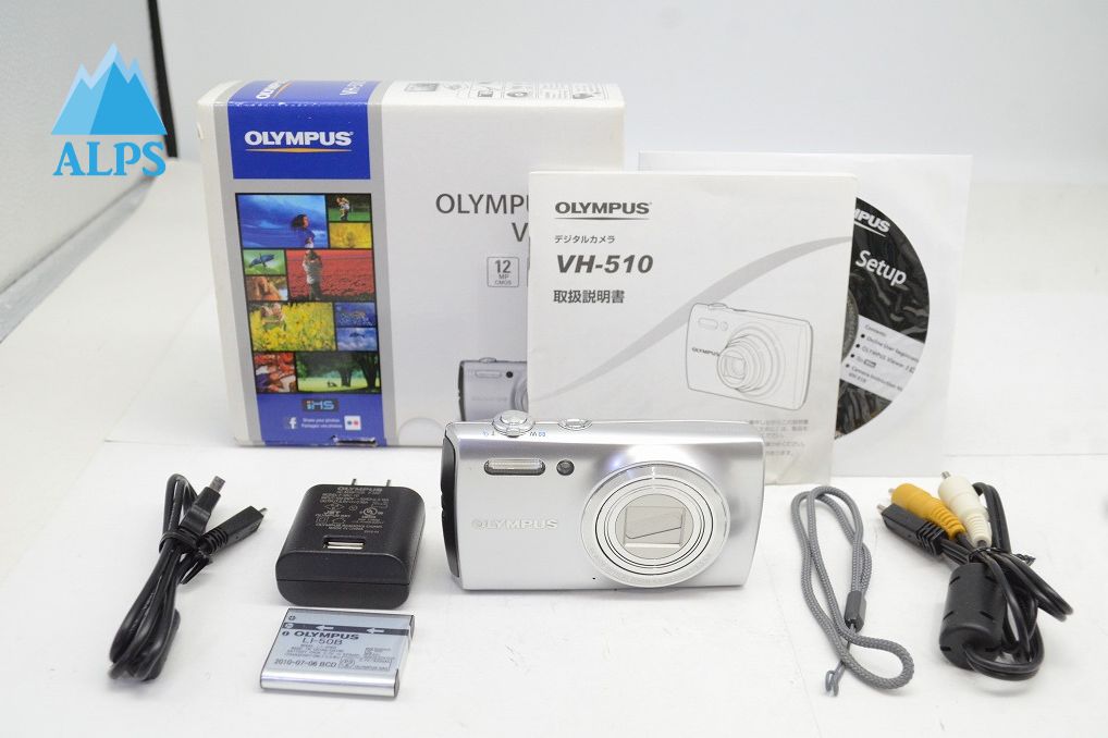 良品 OLYMPUS オリンパス VH-510 コンパクトデジタルカメラ シルバー 元箱付 251007d