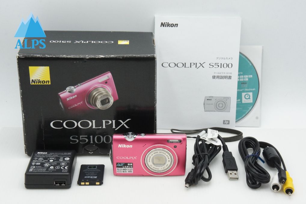 Nikon ニコン COOLPIX S5100 コンパクトデジタルカメラ ホットピンク 元箱付 260313g