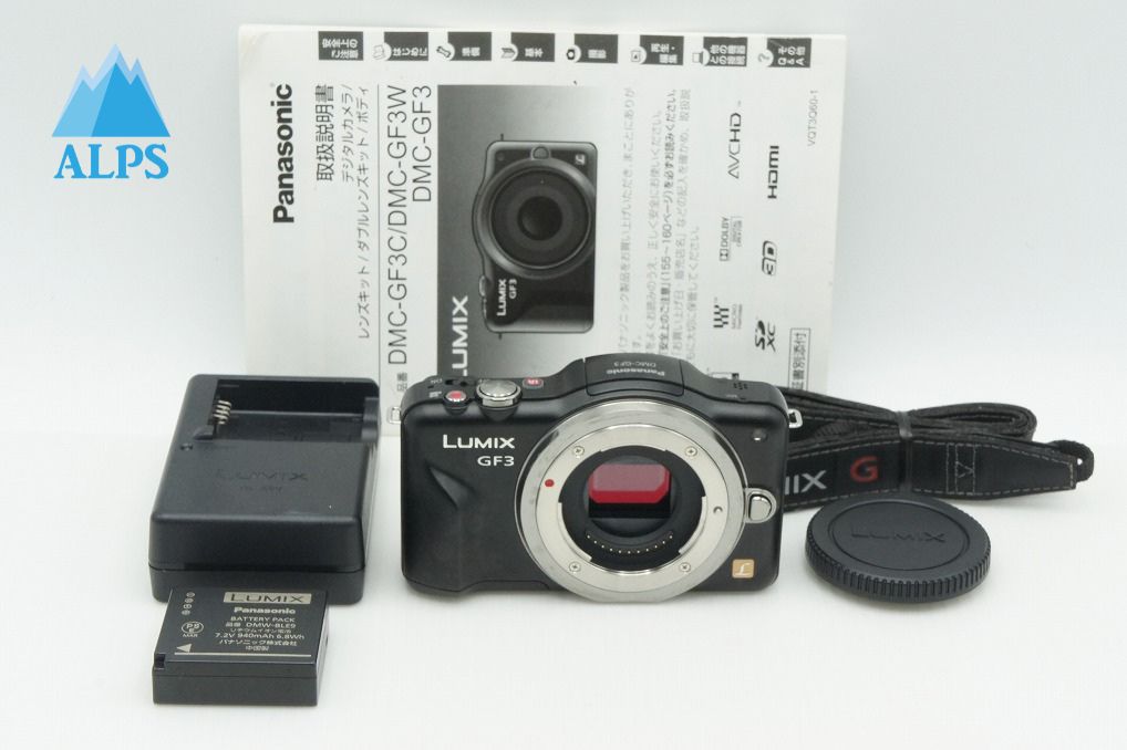 良品 Panasonic パナソニック LUMIX DMC-GF3 ボディ ミラーレス一眼カメラ ブラック 260219g