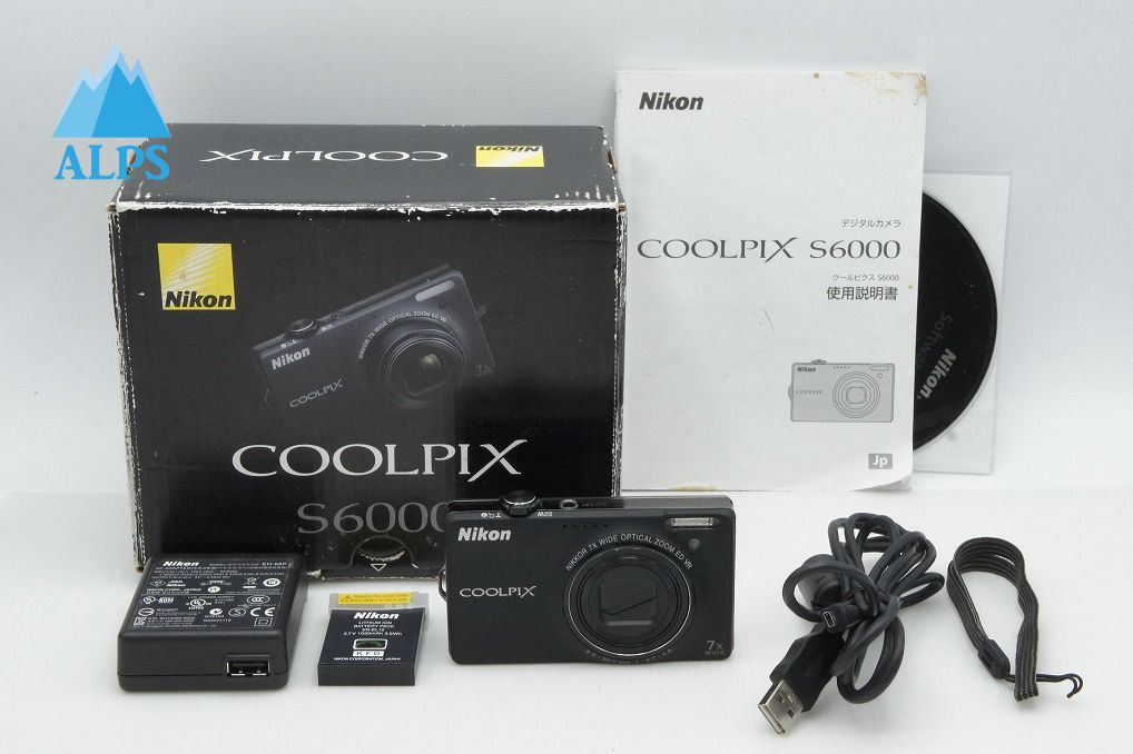 Nikon ニコン COOLPIX S6000 コンパクトデジタルカメラ ノーブルブラック 元箱付 260319ab