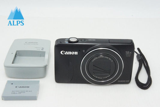良品 Canon キヤノン PowerShot SX600 HS コンパクトデジタルカメラ ブラック 260423b