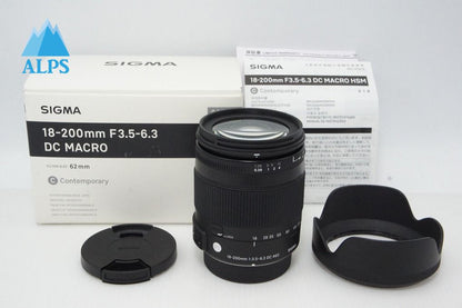 SIGMA シグマ 18-200mm F3.5-6.3 DC MACRO HSM Contemporary PENTAX ペンタックス Kマウント 元箱付 260402c