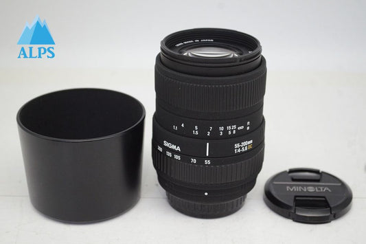 良品 SIGMA シグマ 55-200mm f4-5.6 DC PENTAX ペンタックス Kマウント APS-C ズームレンズ フード付 251006c