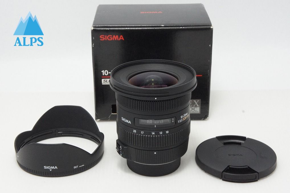 美品 SIGMA シグマ 10-20mm F3.5 EX DC HSM Nikon ニコン Fマウント APS-C ズームレンズ フード 元箱付 260529c