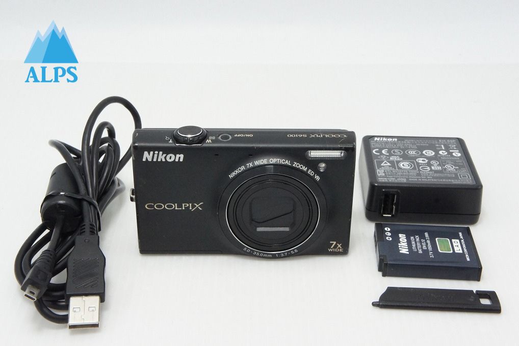 Nikon COOLPIX S6100 Compact Digital Camera Noble Black 260508k