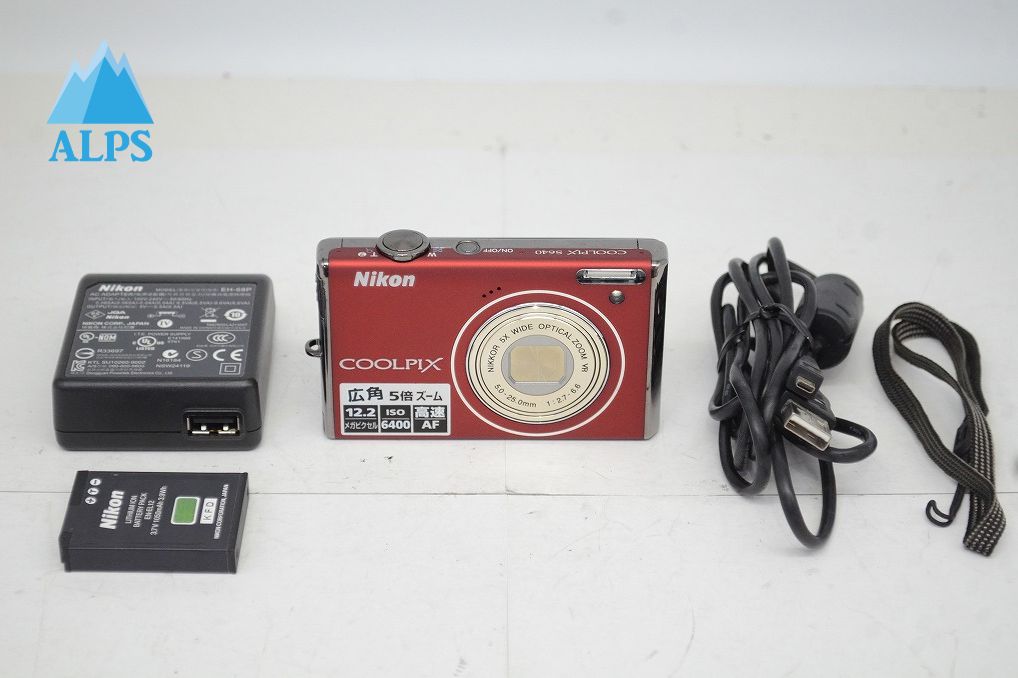 美品 Nikon ニコン COOLPIX S640 コンパクトデジタルカメラ レッド 251009i