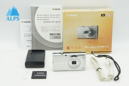 美品 Canon キヤノン PowerShot A2400 IS コンパクトデジタルカメラ シルバー 元箱付 251220a
