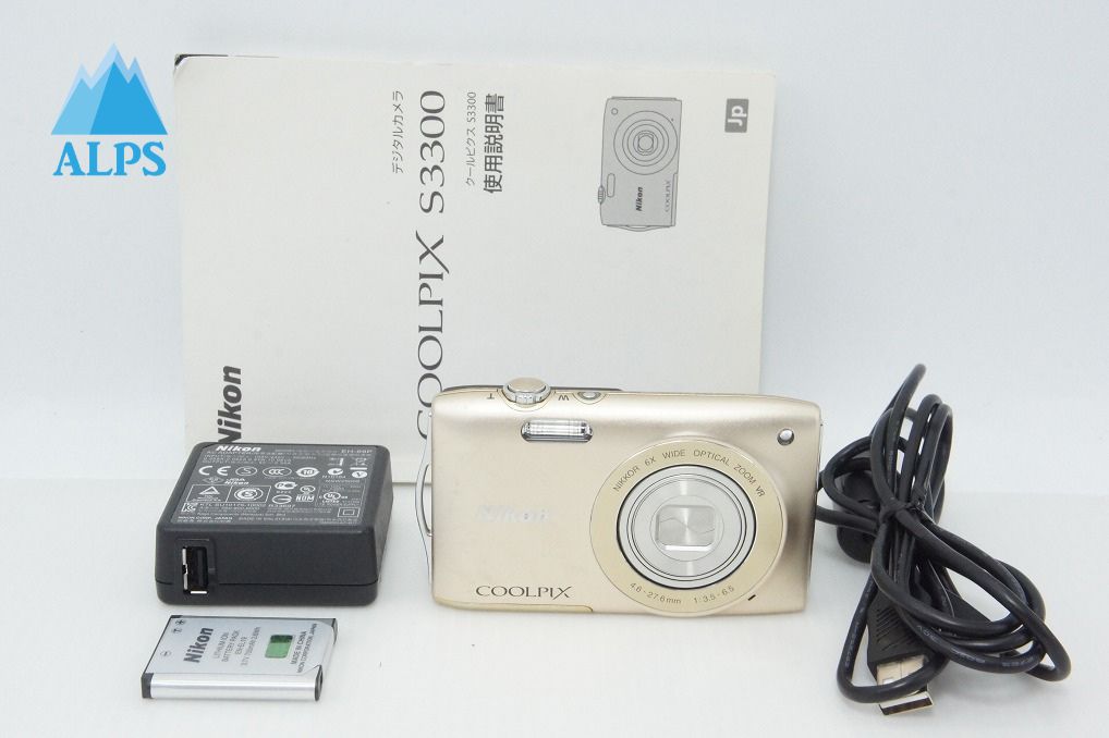 Nikon ニコン COOLPIX S3300 コンパクトデジタルカメラ スイートゴールド 260403ak