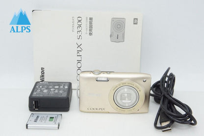 Nikon ニコン COOLPIX S3300 コンパクトデジタルカメラ スイートゴールド 260403ak