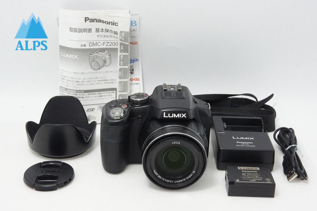 良品 Panasonic パナソニック LUMIX DMC-FZ200 デジタルカメラ ブラック 260612v