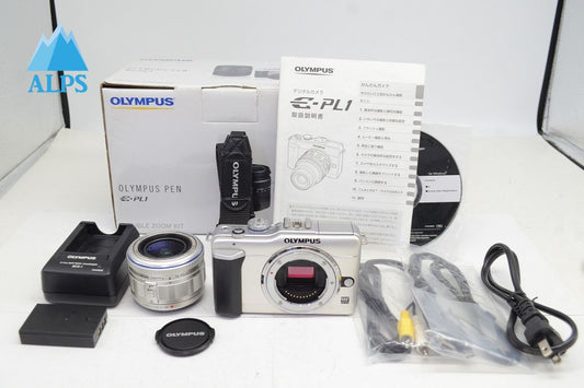 良品 OLYMPUS オリンパス PEN Lite E-PL1 + M.ZUIKO DIGITAL 14-42mm レンズキット ミラーレス 元箱付 251009d