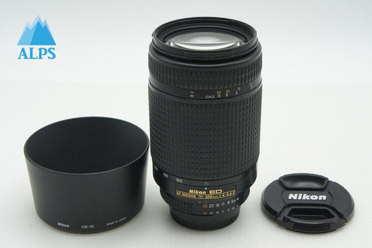 Nikon ニコン AF NIKKOR ED 70-300mm F4-5.6D ズームレンズ フード付 260211e