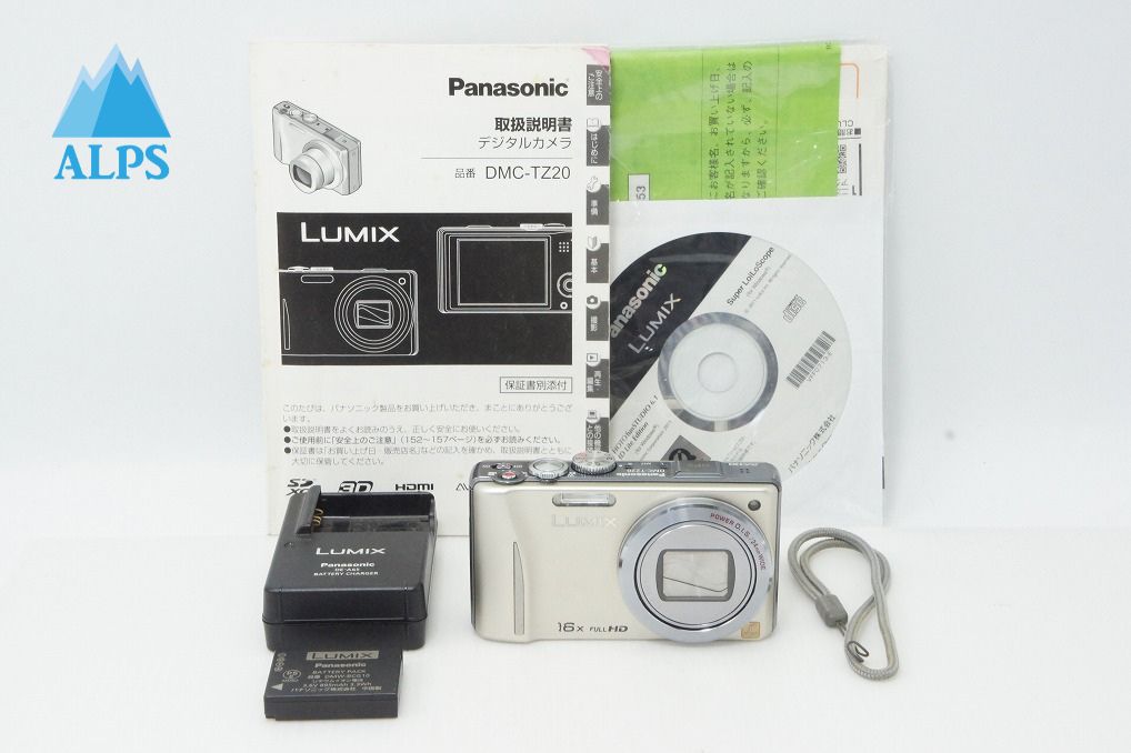 美品 Panasonic パナソニック LUMIX DMC-TZ20 コンパクトデジタルカメラ ゴールド 260513i