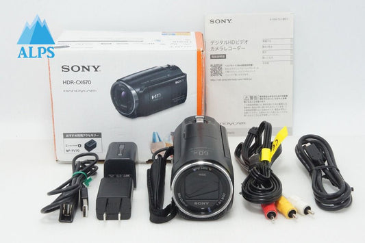 良品 SONY ソニー HDR-CX670 デジタルビデオカメラ ブラック 元箱付 260610u