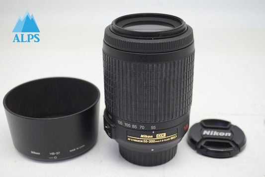 良品 Nikon ニコン AF-S DX NIKKOR 55-200mm F4-5.6G ED VR APS-C ズームレンズ フード付 251008u