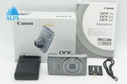 美品 Canon キヤノン IXY 160 コンパクトデジタルカメラ シルバー 元箱付 260221t
