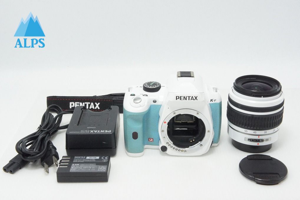 PENTAX ペンタックス K-r ボディ + DA L 18-55mm レンズキット デジタル一眼レフカメラ ホワイト×アクア 260521e