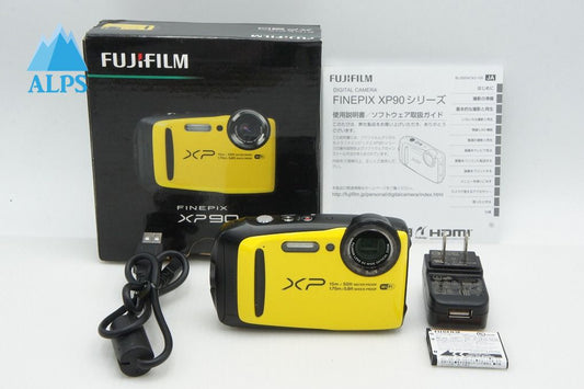 美品 FUJIFILM フジフィルム FinePix XP90 コンパクトデジタルカメラ イエロー 元箱付 260318p