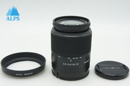 美品 SONY ソニー DT 18-70mm F3.5-5.6 SAL1870 MINOLTA ミノルタ αマウント ズームレンズ フード付 260213fa