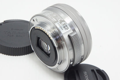 美品 SONY ソニー E PZ 16-50mm F3.5-5.6 OSS SELP1650 シルバー Eマウント APS-C ズームレンズ 260626ai