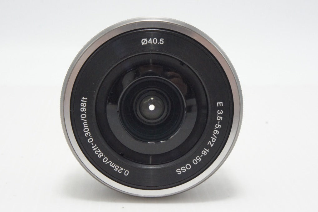 美品 SONY ソニー E PZ 16-50mm F3.5-5.6 OSS SELP1650 シルバー Eマウント APS-C ズームレンズ 260626ai