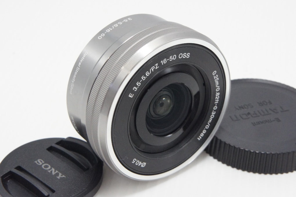美品 SONY ソニー E PZ 16-50mm F3.5-5.6 OSS SELP1650 シルバー E
