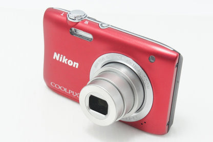 良品 Nikon ニコン COOLPIX S2900 コンパクトデジタルカメラ レッド 260626h