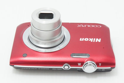 良品 Nikon ニコン COOLPIX S2900 コンパクトデジタルカメラ レッド 260626h