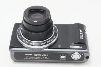 美品 PENTAX ペンタックス Optio VS20 コンパクトデジタルカメラ ノーブルブラック 260626r