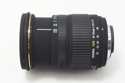 良品 SIGMA シグマ 18-50mm F2.8 EX D DC Nikon ニコン Fマウント ズームレンズ APS-C フード付 260626u