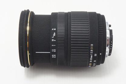 良品 SIGMA シグマ 18-50mm F2.8 EX D DC Nikon ニコン Fマウント ズームレンズ APS-C フード付 260626u