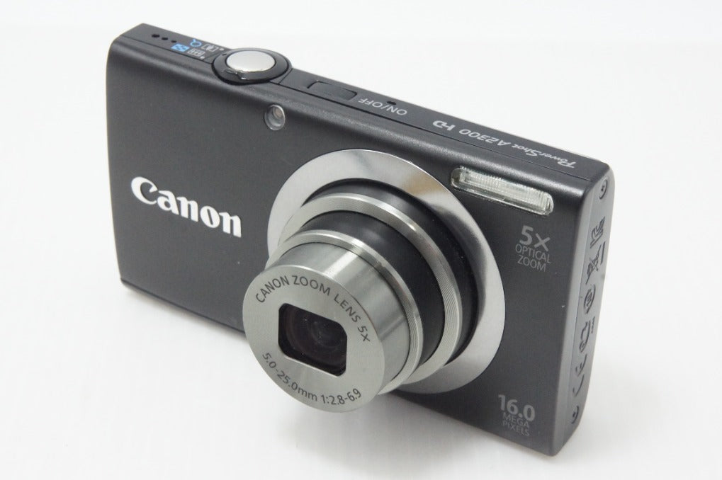美品 Canon キヤノン PowerShot A2300 コンパクトデジタルカメラ  ブラック 元箱付 260626w