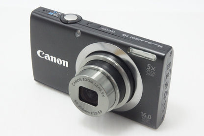 美品 Canon キヤノン PowerShot A2300 コンパクトデジタルカメラ  ブラック 元箱付 260626w