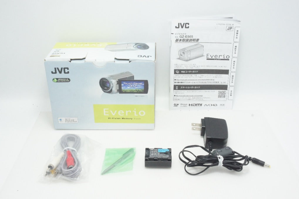 美品 JVC ケンウッド Everio GZ-E565 デジタルビデオカメラ ホワイト 元箱付 260629a