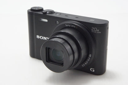 美品 SONY ソニー Cyber-shot DSC-WX350 コンパクトデジタルカメラ ブラック ポーチ付 260630a