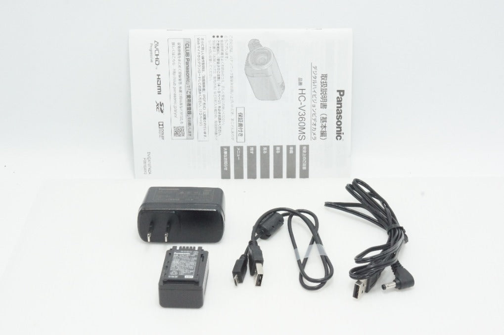 美品 Panasonic パナソニック HC-V360MS デジタルビデオカメラ ホワイト 260630ab