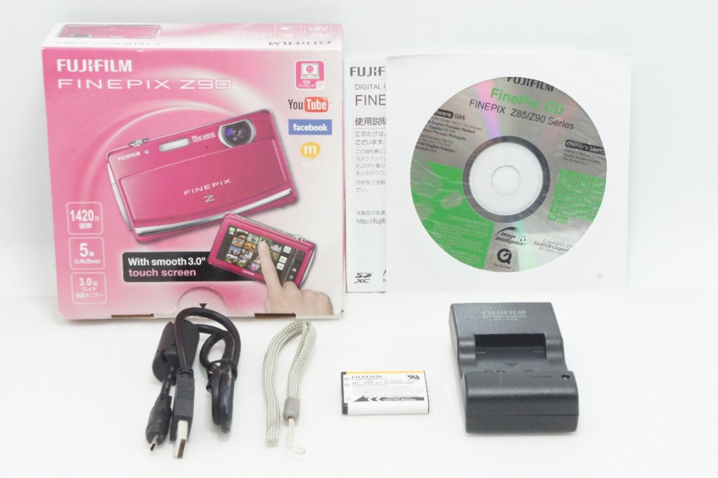 良品 FUJIFILM フジフィルム FinePix Z90 コンパクトデジタルカメラ ピンク 元箱付 260630f